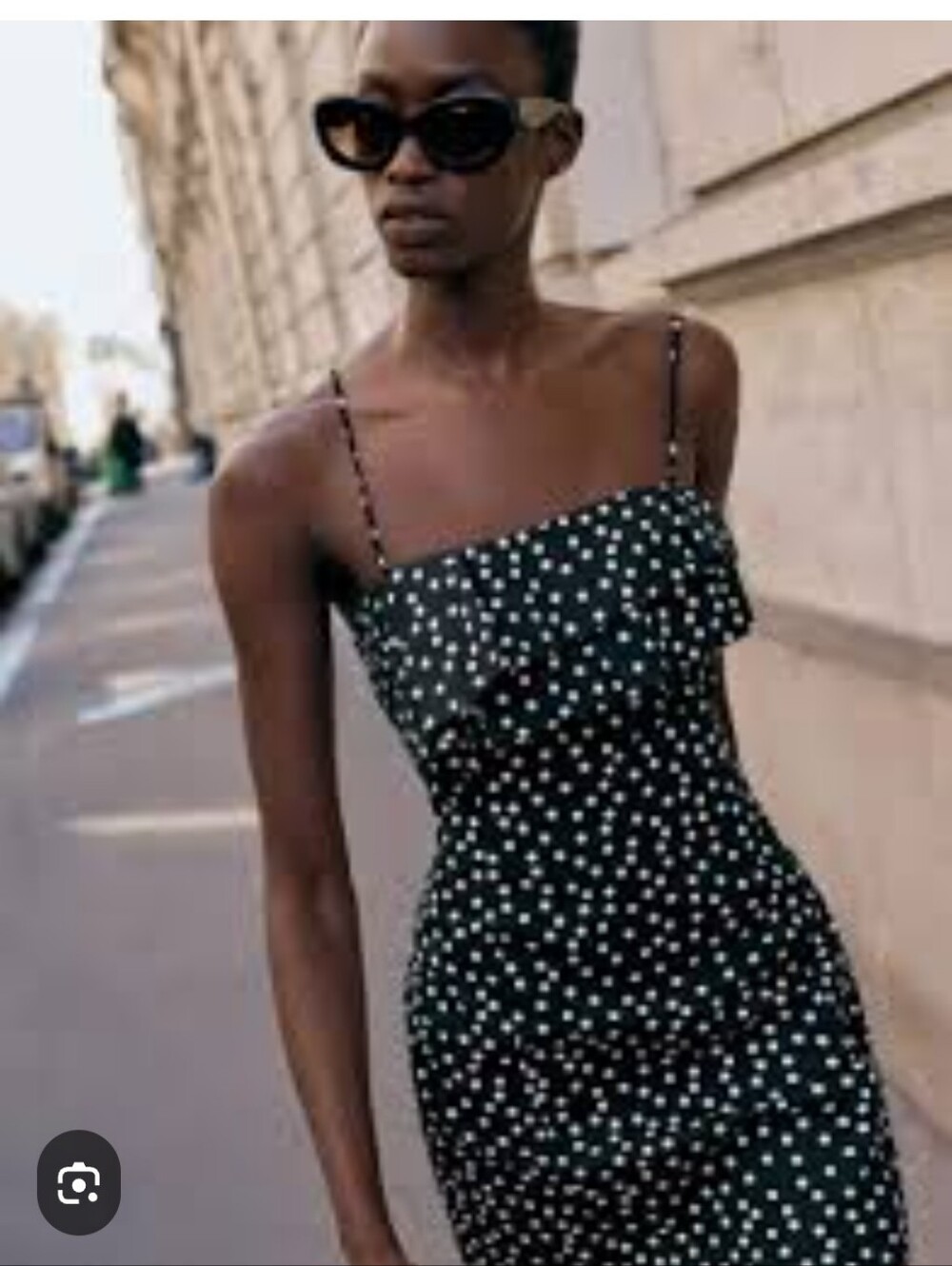 NWT Zara Black Polka Dot Mini Dress Size S Stretchy